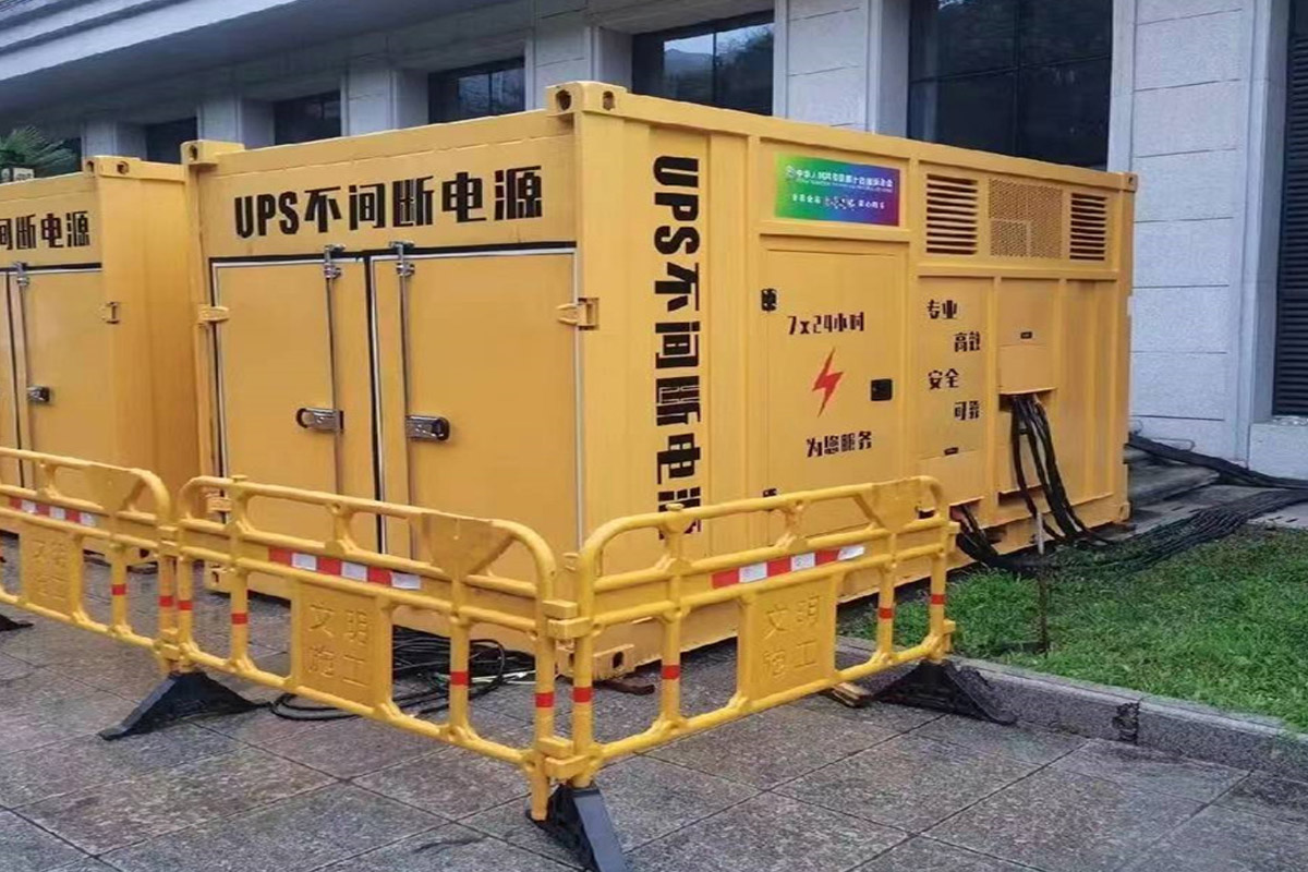 镇远发电机租赁施工现场